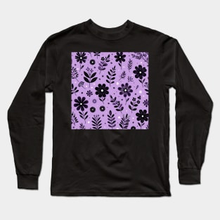 Purple Floral Long Sleeve T-Shirt